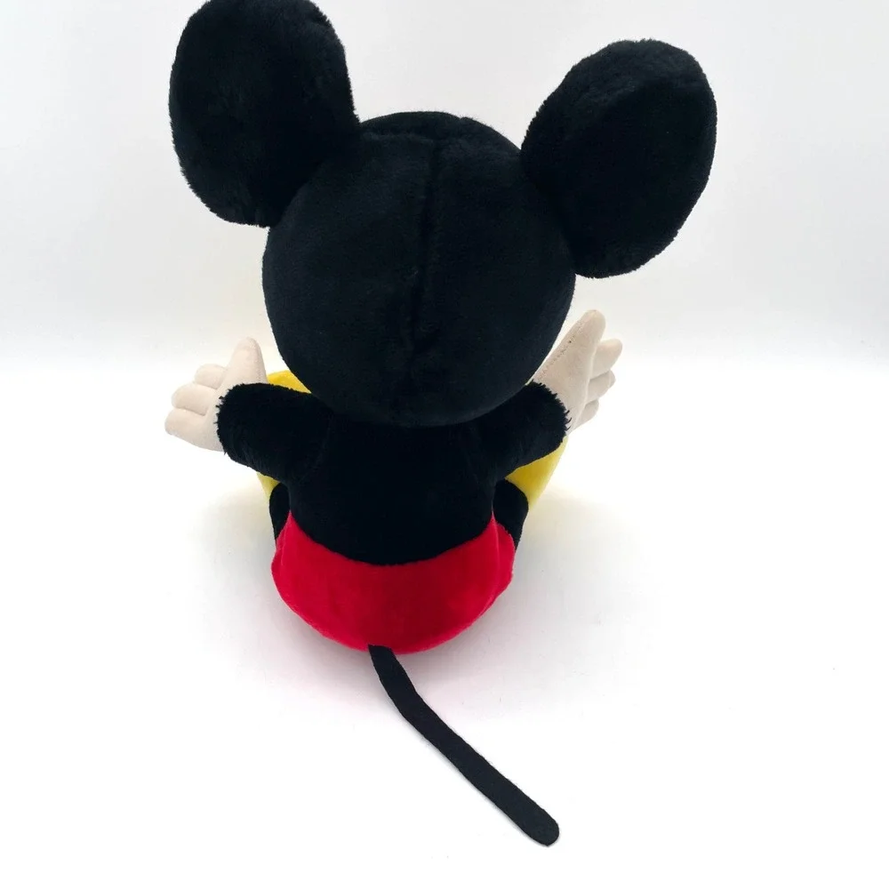 Disney Mickey Mouse Plush Toy Unisex OS Black Red Vintage Classic Disneyland